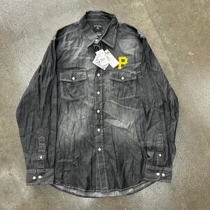 Brand New Pittsburgh Pirates Button Down Men's Large Long Sleeve Collared Shirt